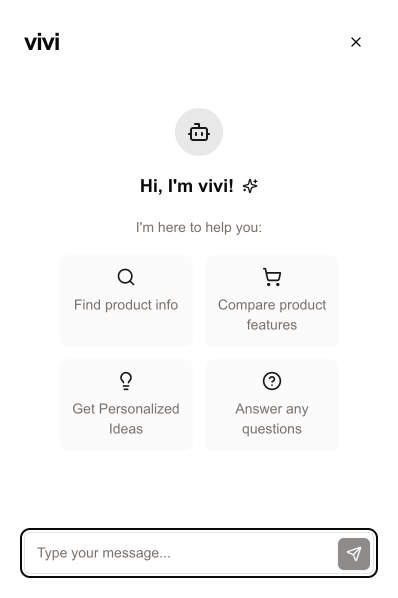 Vivi chat collecting contact info