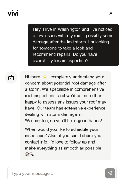 Vivi chat answering a question